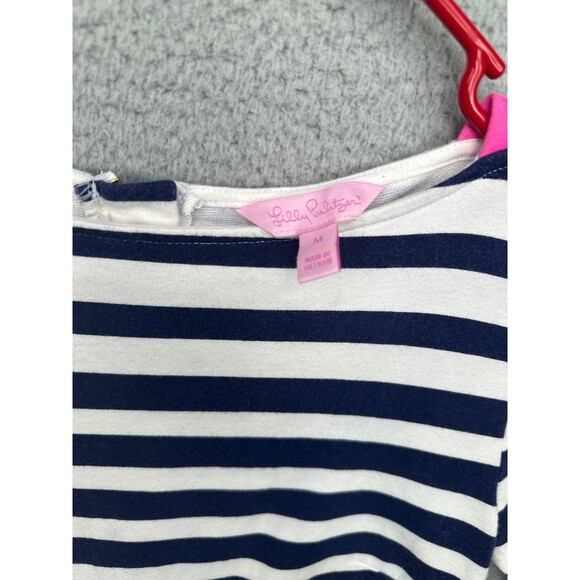 Lily Pulitzer nautical stripe navy pink dress size medium - Picture 6 of 10